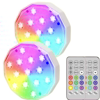 Ασύρματο επαναφορτιζόμενο LED φως πισίνας, 13 LED, IP67, τηλεκοντρόλ, αμφίβιο (4.5V εισόδου)