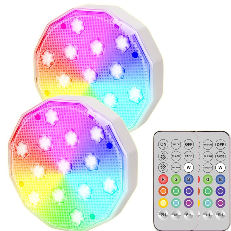 Ασύρματο επαναφορτιζόμενο LED φως πισίνας, 13 LED, IP67, τηλεκοντρόλ, αμφίβιο (4.5V εισόδου)