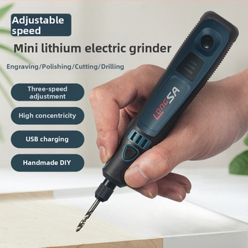 Преносим електрически шлайф за нефрит със зареждаща се литиева батерия, 3.7V, глава за шлайф, 0.6 м кабел, тегло 0.5 кг