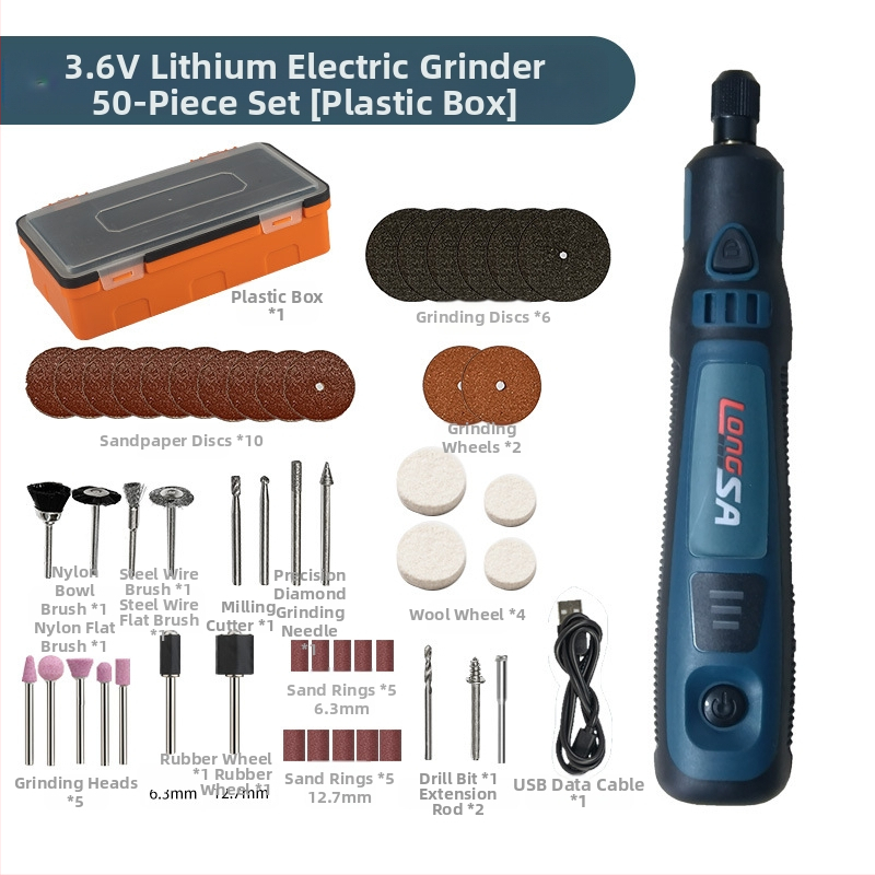 Преносим електрически шлайф за нефрит със зареждаща се литиева батерия, 3.7V, глава за шлайф, 0.6 м кабел, тегло 0.5 кг