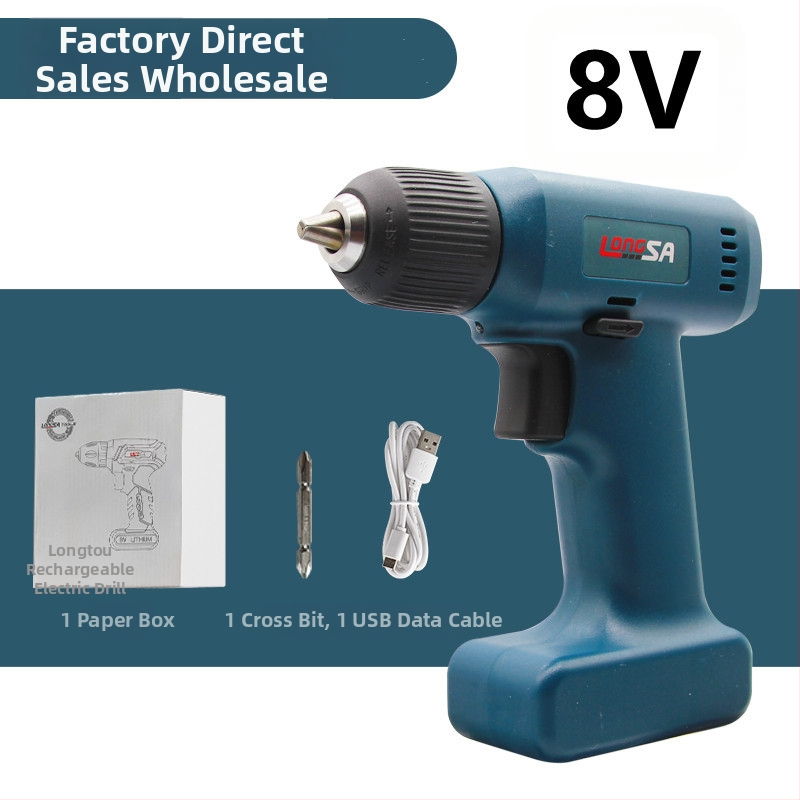 Ръчна 8V акумулаторна литиева бормашина с въртене напред и назад
