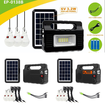 Hordozható napelemes LED reflektor és zseblámpa – akkumulátor 3600, kimenet 5V, PV panel 555, frekvencia 50–60 Hz