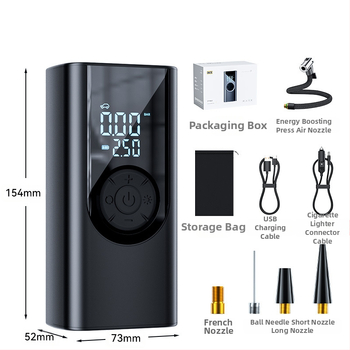 Shunwei bezvadu automobiļa gaisa sūknis ar digitālo displeju, 11.1V, 100W, 30 L/min