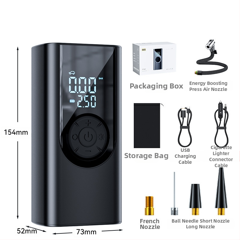 Shunwei belaidė automobilio oro siurblys su skaitmeniniu ekranu, 11.1V, 100W, 30 L/min