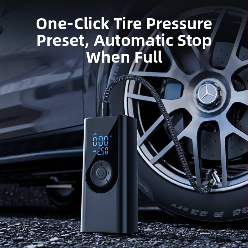 Shunwei безжична автомобилна помпа за надуване с цифров дисплей, 11.1V, 100W, USB-C захранване