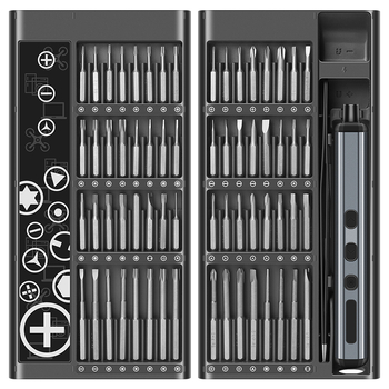 68-in-1 daugiafunkcinis įkraunamas elektrinis atsuktuvas rinkinys – anglies plieno konstrukcija