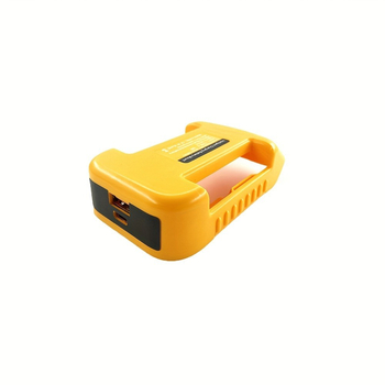 USB modell Dewalt 18V Li-ion akkumulátorhoz illeszkedő tartóalap csattal, konverterrel, 70 g
