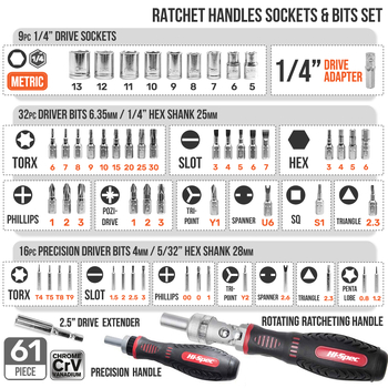 Veržtuvų rinkinys: daugiafunkcinis, su specialių formų Philips ir Torx bitais, laikiklis su sleeve, bitai iš anglinio plieno