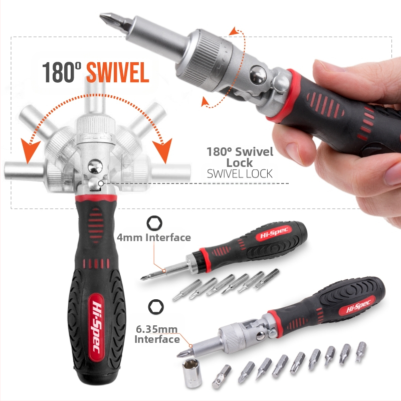 Skrutkovačová súprava: multifunkčná, so špeciálnymi tvarmi bitov Philips a Torx, s puzdrom (sleeve), bite z uhlíkovej ocele