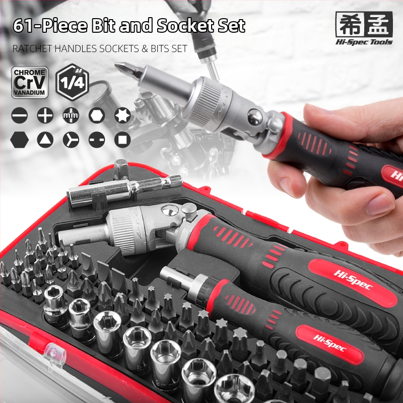 Veržtuvų rinkinys: daugiafunkcinis, su specialių formų Philips ir Torx bitais, laikiklis su sleeve, bitai iš anglinio plieno