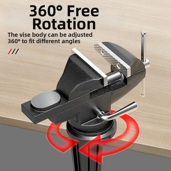 Heavy-Duty Bench Vise, Daugybinė plokščioji veržlė namų naudojimui, pramonės lygio kokybė — Svoris 1.7 kg • Prekės ženklas: Other • Stabilus