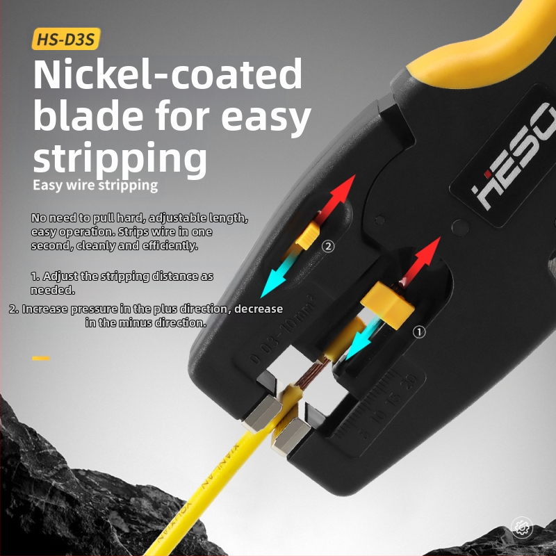 Automatické kliešte na odizolovanie káblov - viacúčelový nástroj pre elektrikárov, rezanie a odizolovanie káblov (Značka: HESO; Hmotnosť: 180 g; Špecifikácie: 8)
