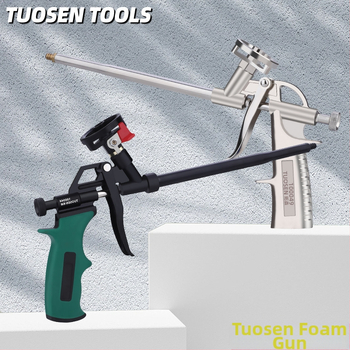 Пистолет за полиуретанова уплътнителна пяна, лесно почистващ се, корпус от сплав, за уплътняване при климатични системи, прозорци и врати