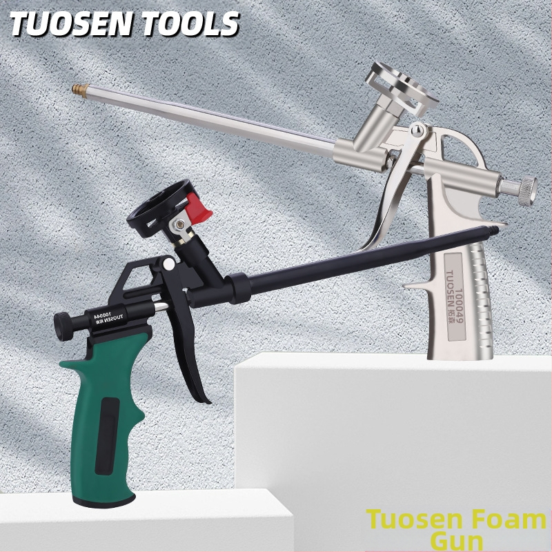Пистолет за полиуретанова уплътнителна пяна, лесно почистващ се, корпус от сплав, за уплътняване при климатични системи, прозорци и врати