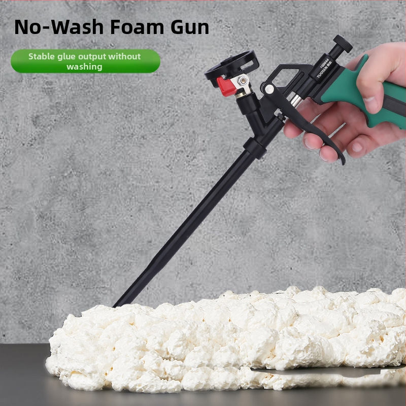Пистолет за полиуретанова уплътнителна пяна, лесно почистващ се, корпус от сплав, за уплътняване при климатични системи, прозорци и врати