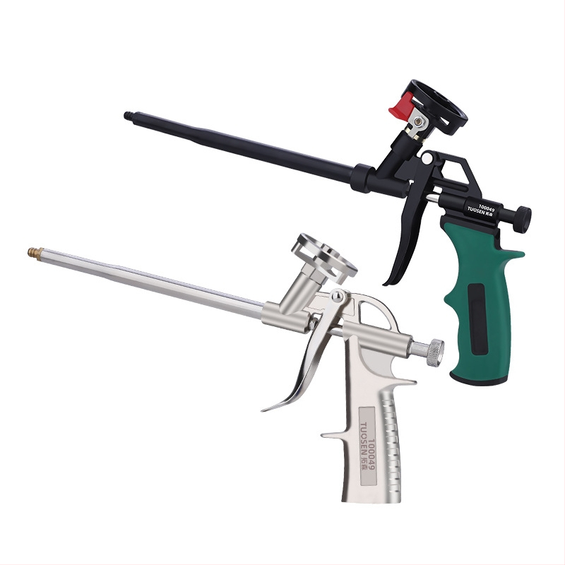 Пистолет за полиуретанова уплътнителна пяна, лесно почистващ се, корпус от сплав, за уплътняване при климатични системи, прозорци и врати