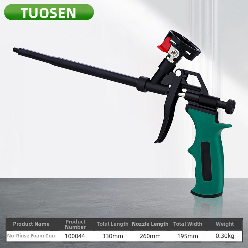 Пистолет за полиуретанова уплътнителна пяна, лесно почистващ се, корпус от сплав, за уплътняване при климатични системи, прозорци и врати