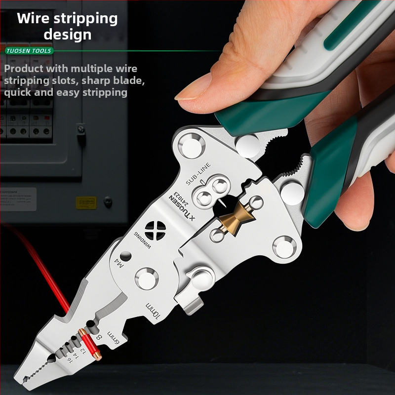 XTUOSEN skladacie kliešte na odizolovanie káblov, špičatý hrot, hmotnosť 0,19 kg, model 241023