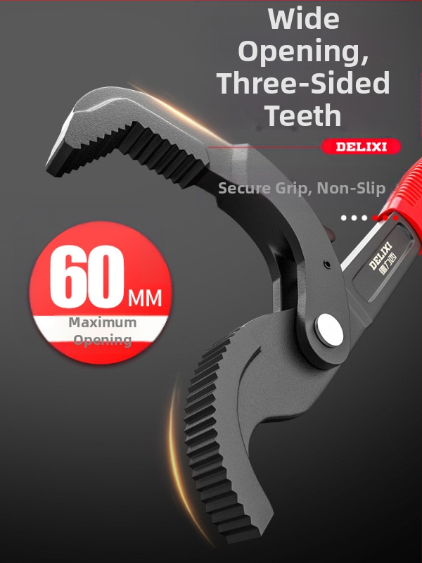 Универсален комплект гаечни ключове: регулием гаечен ключ, тръбен ключ и многофункционални клещи