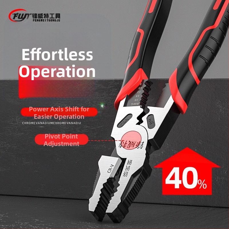 Електричарски мултиfunktionални клещи с ексцентричен механизъм за пестене на усилия, индустриален клас клещи за рязане на тел, 4,6 мм режеща способност