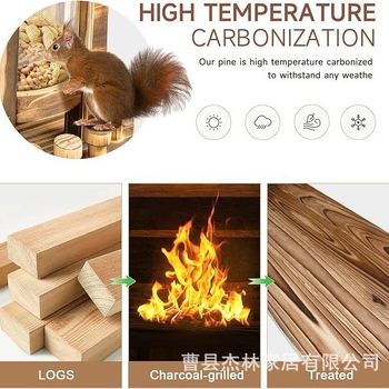 Ξύλινος εξωτερικός τροφοδότης για σκίουρους και μικρά ζώα με τοίχο και τραπεζάκι πικνίκ (Υλικό: Ξύλο; Μάρκα: Jelin; Για κατοικίδια; Εισαγωγή: Όχι)