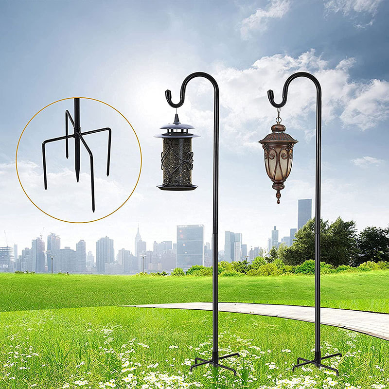 Подова стойка за растения от желязо, модерен минималистичен дизайн, 3+ закачалки, вътрешно съхранение за цветя