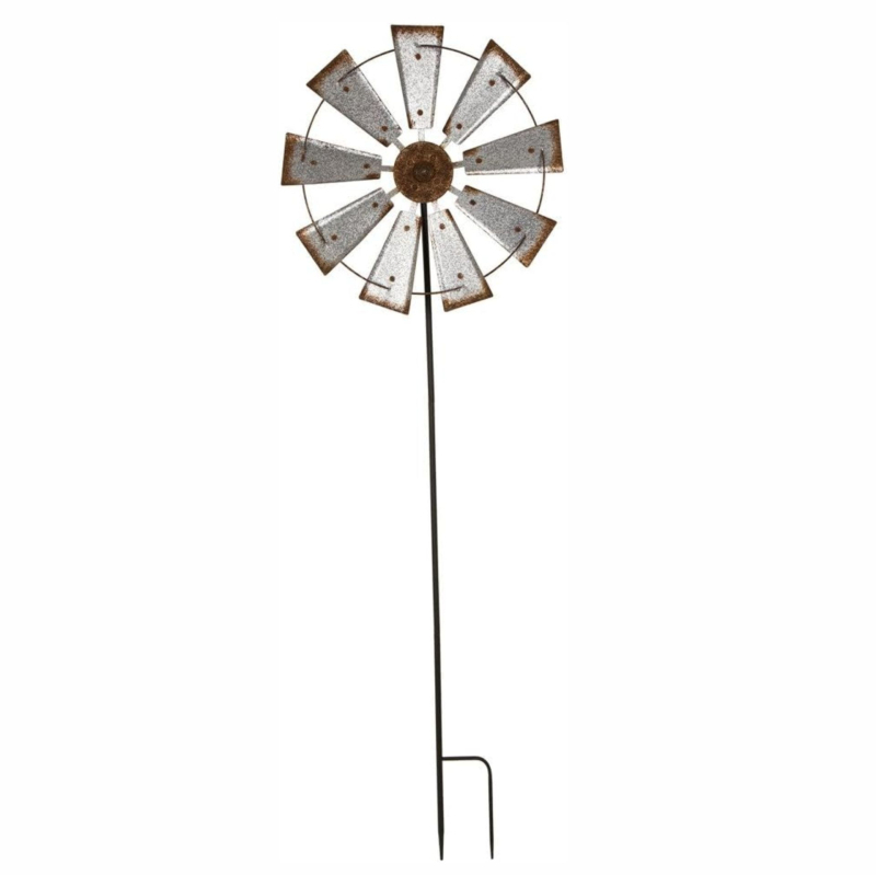 Vasból készült forogó szélmalom-kerti dekoráció