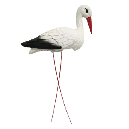 Декоративен модел на птица за двор, PE материал, blow molding, симулиран бял птичен модел, пасторален стил