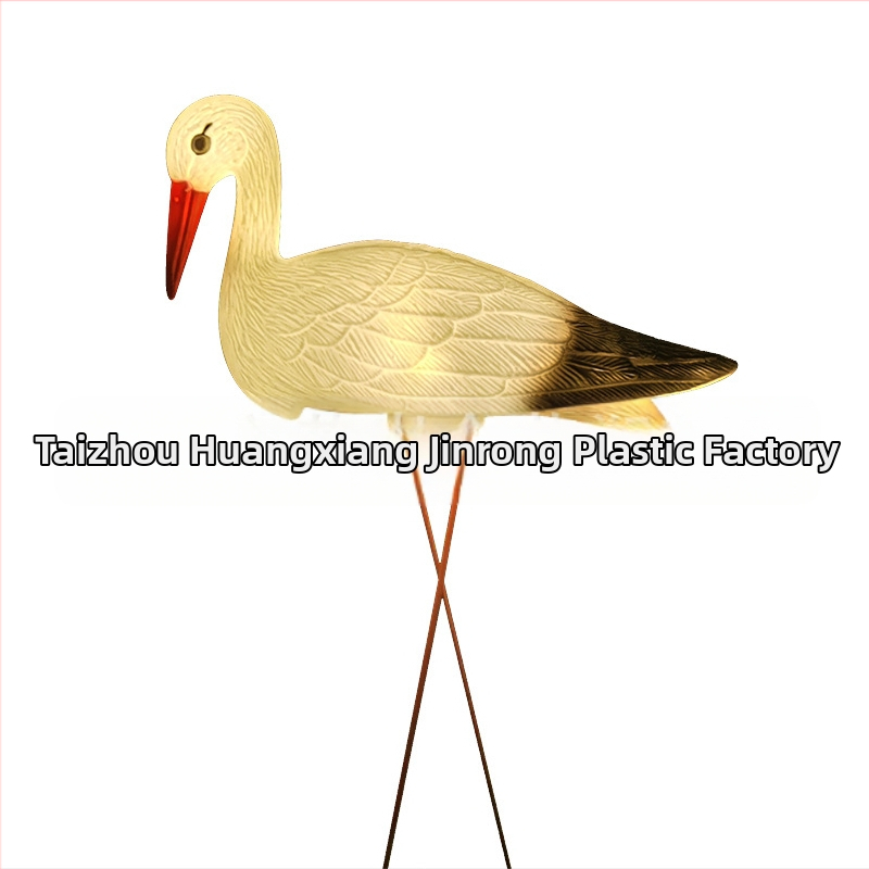 Декоративен модел на птица за двор, PE материал, blow molding, симулиран бял птичен модел, пасторален стил