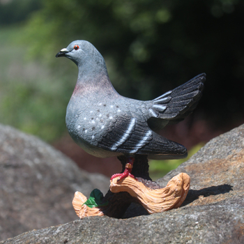 Εξωτερικό γλυπτό ζώου από ρητίνη — πατροπαράδοτο στυλ, διακοσμητικό περιστέρι για κήπο με δαχτυλίδι ανάρτησης