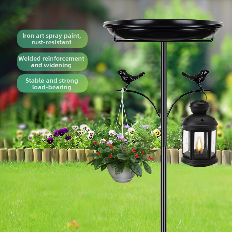 Хранилка за птици и купалня за птици – модел Две малки птици, метал, производство по чертежи по поръчка, за открито