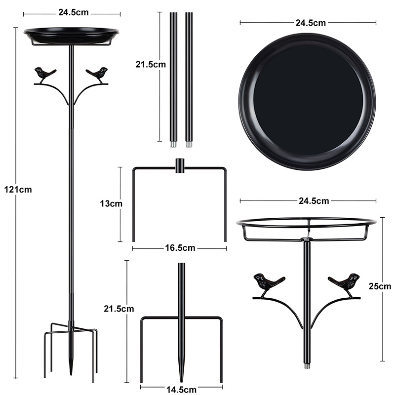 Ταΐστρα για πουλιά και μπανιέρα για πουλιά – Μοντέλο Δύο Μικρά Πουλιά, Μέταλλο, Κατασκευή Κατά Παραγγελία, σε εξωτερικούς χώρους