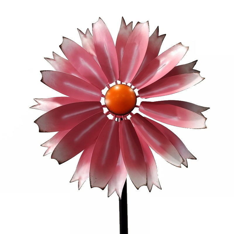 Fém szélmalom kertbe — modern minimalist stílus, speciális kültéri festék, magas hőmérsékletű sütőfestéssel, udvarra, kerthez és tájnézetekhez