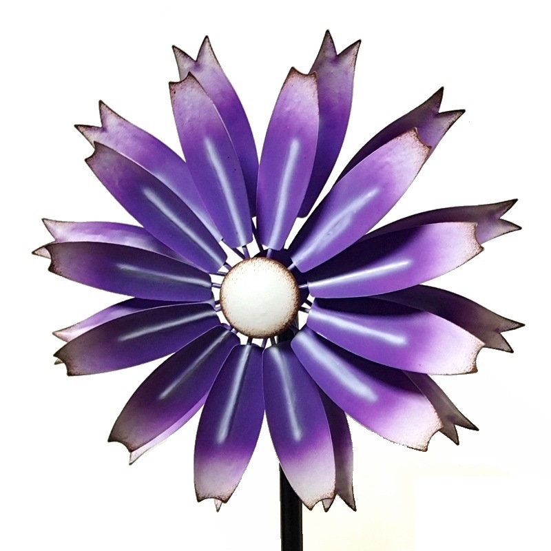 Fém szélmalom kertbe — modern minimalist stílus, speciális kültéri festék, magas hőmérsékletű sütőfestéssel, udvarra, kerthez és tájnézetekhez