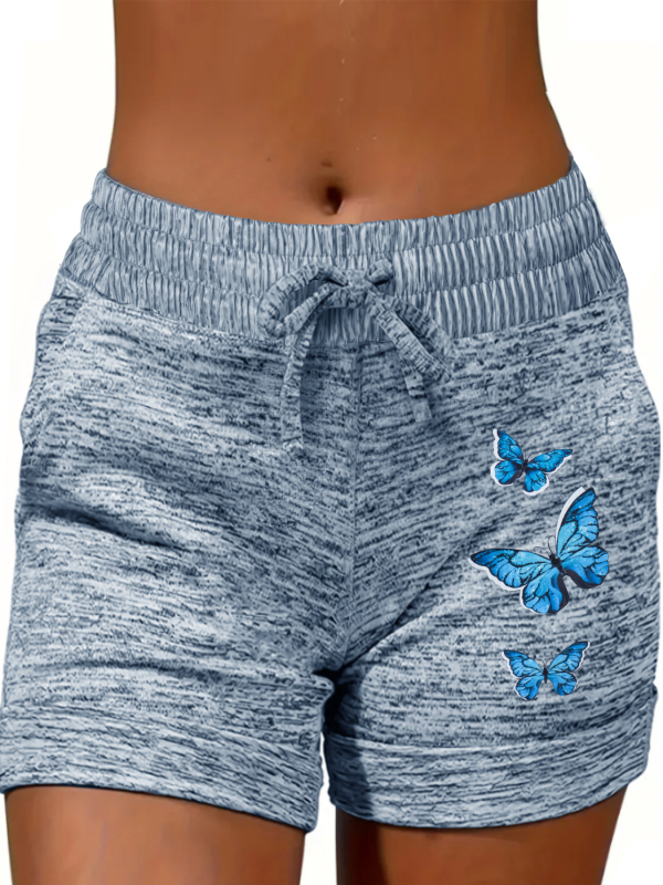 Okaba sha Išspausdinti moterų šortai — poliesteris, 3/4 ilgio, tiesus kirpimas, japoniškas ir korėjietiškas laisvalaikio stilius