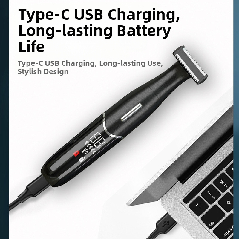 Електрически тример за интимни зони – ротационна глава с 1 лезвие, подвижна глава, живот на батерията: 1