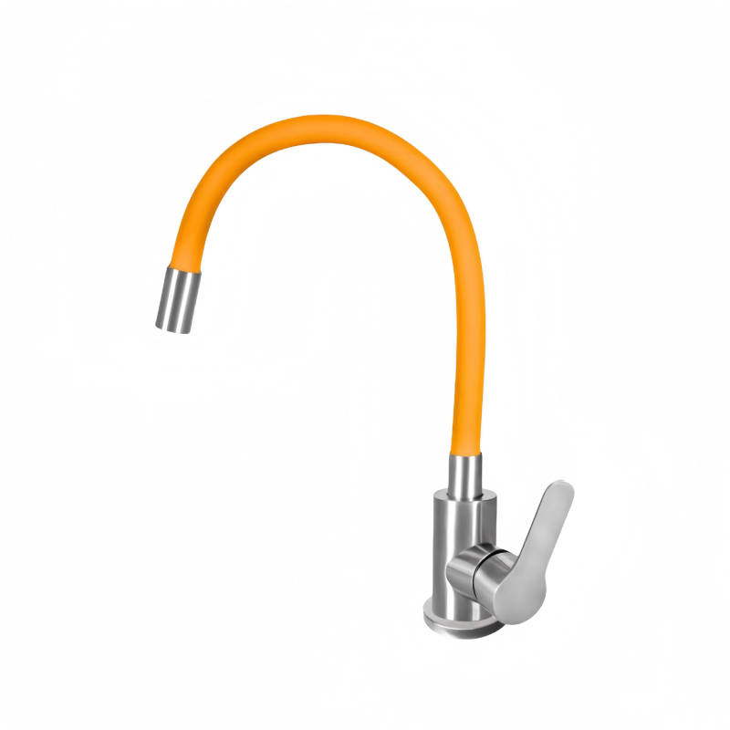 Nerūdijančio plieno virtuvės čiaupas, pasukamas trijų srautų maišymo čiaupas su keramikos disko vožtuvu, elektroplatinis paviršius