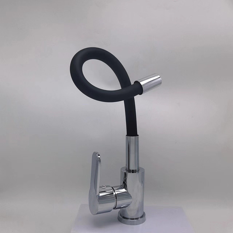 Nerūdijančio plieno virtuvės čiaupas, pasukamas trijų srautų maišymo čiaupas su keramikos disko vožtuvu, elektroplatinis paviršius