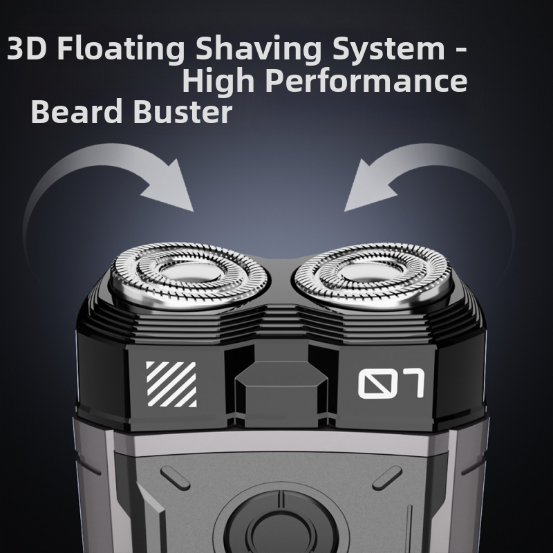 Електрическа самобръсначка за мокро и сухо бръснене на цялото тяло, презареждаща се с вградена батерия, роторна глава с две остриета, плаваща конструкция, мотор с четки, време на работа над 60 минути