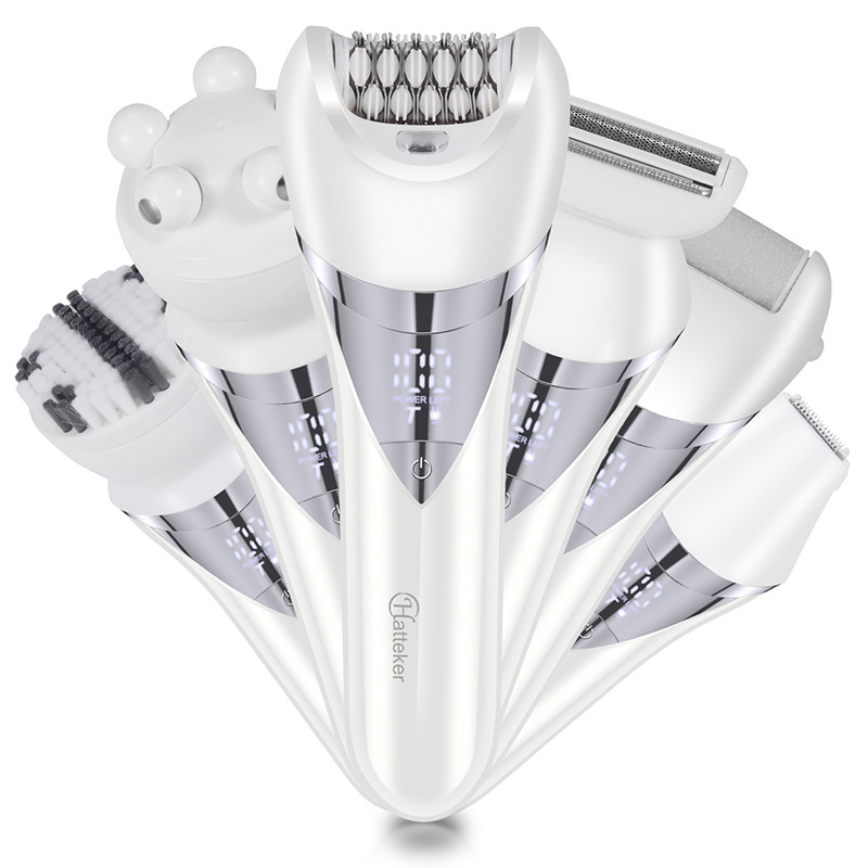 Γυναικείος ηλεκτρικός τριμερ σώματος, 6-σε-1, υγρός και ξηρός, USB τροφοδοσία, κεφαλή από ανοξείδωτο ατσάλι, μοντέλο HT-576