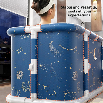 Sulankstomas vonios kibiras suaugusiems – PVC medžiaga, sulankstomas dizainas su garuojančiomis burbulėmis, tinka voniai, prekės ženklas Ooni Bear