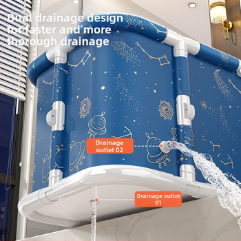 Sulankstomas vonios kibiras suaugusiems – PVC medžiaga, sulankstomas dizainas su garuojančiomis burbulėmis, tinka voniai, prekės ženklas Ooni Bear