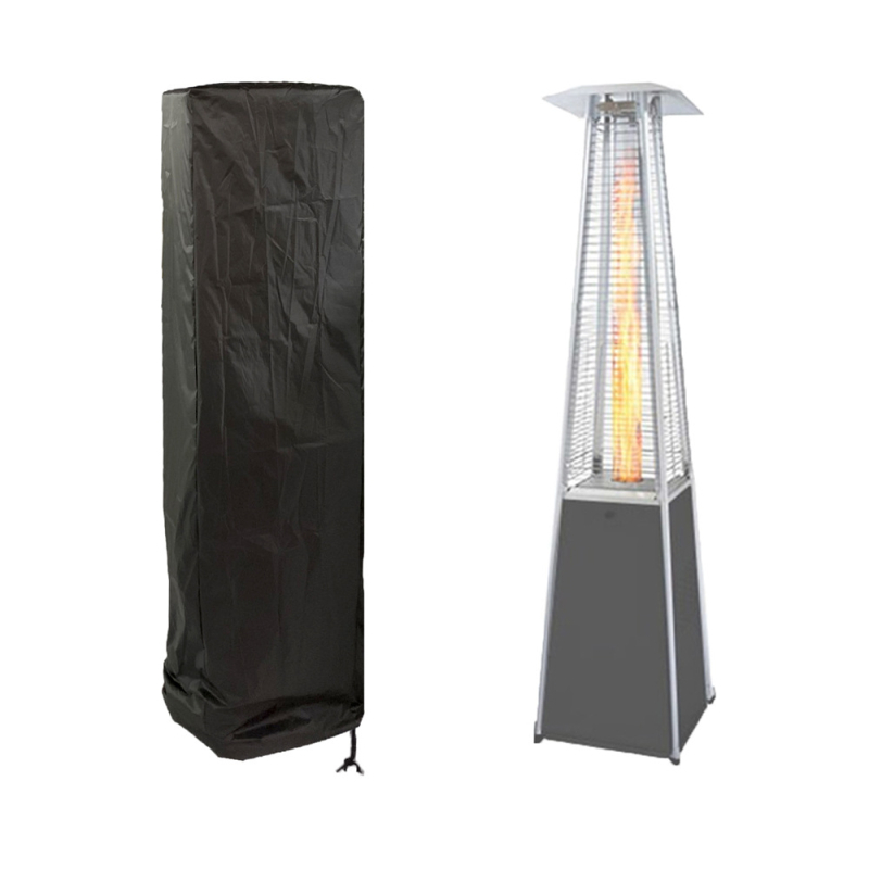 Ārējā apkures pārsegs piramīdas formā – poliesteris, putekļu izturīgs, ūdensizturīgs un UV aizsardzība, minimālistisks stils