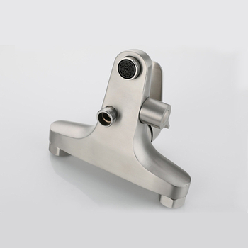 Vonios ir dušo maišytuvas, nerūdijančio plieno, sieninis montavimas, keramikinis vožtuvas, maksimali temperatūra 90°C