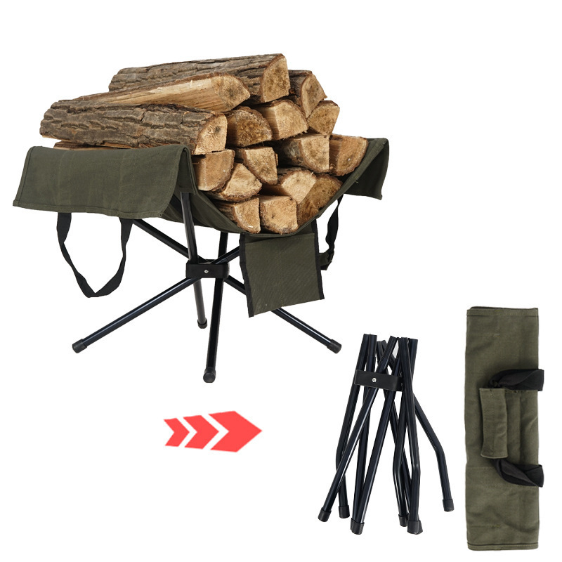 Campleader Kamping torba za skladištenje drva s aluminijskim legurom — prenosna platnana torba