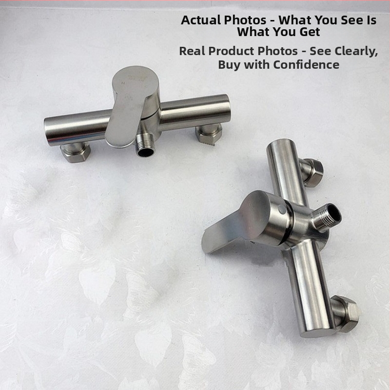 Скрит душ смесител от неръждаема стомана, вградена инсталация, керамичен клапан, работна температура -20 до 120 °C