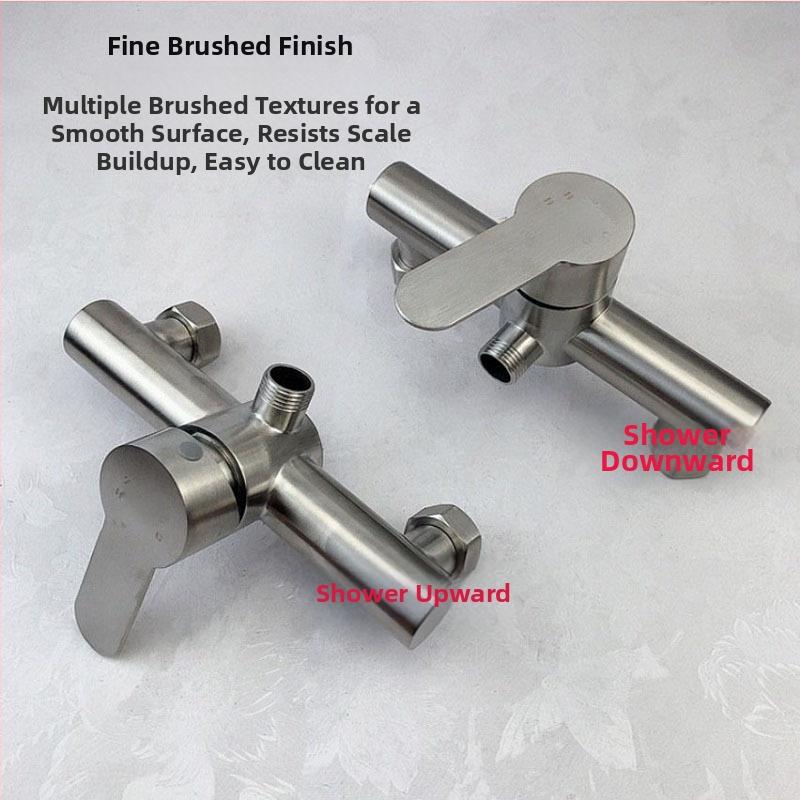 Скрит душ смесител от неръждаема стомана, вградена инсталация, керамичен клапан, работна температура -20 до 120 °C