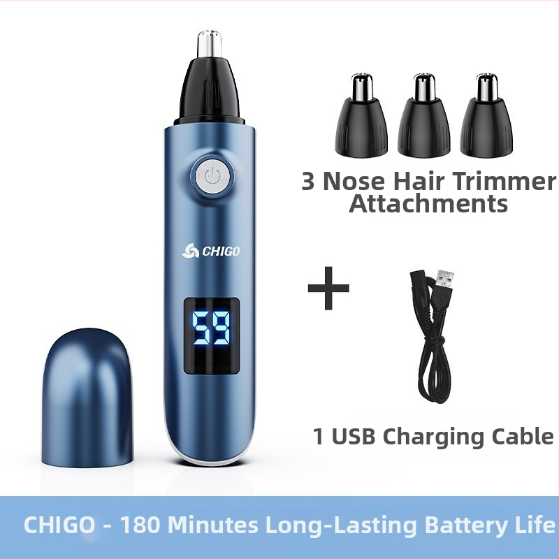 Trimmer pentru păr nazal pentru bărbați și femei — alimentare USB, reîncărcabil, nu lavabil, curățător de nări