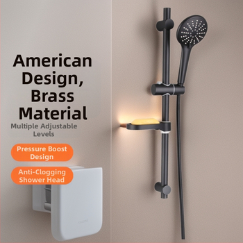 Nešiojamas rankinės dušo galvutės komplektas su aukštu slėgiu, ABS medžiaga; funkcijos: purškimas, burbuliukai, lietus; modelis 457; nominalus slėgis 1,4 MPa; darbinė temperatūra 100°C; prekinis ženklas Rosen