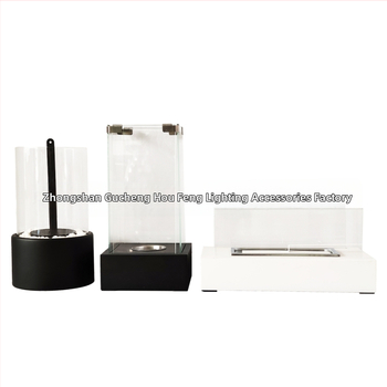 Επιτραπέζιο μεταλλικό τζάκι αιθανόλης με αυτοκόλλητο λογότυπο – Hou Feng HF-B008/HF-B009/HF-B010